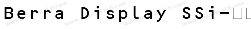 Berra Display SSi字体转换